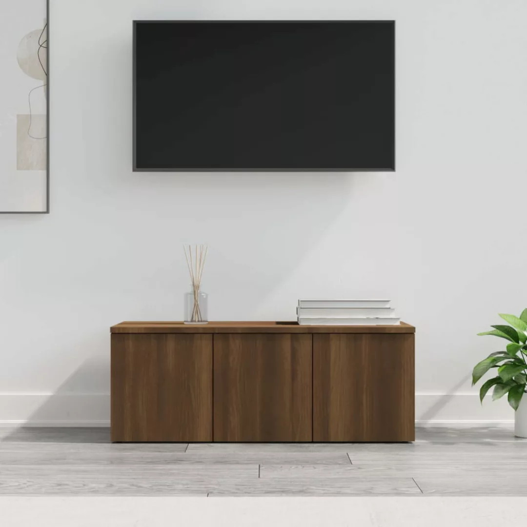 Vidaxl Tv-schrank Braun Eichen-optik 80x34x30 Cm Holzwerkstoff günstig online kaufen