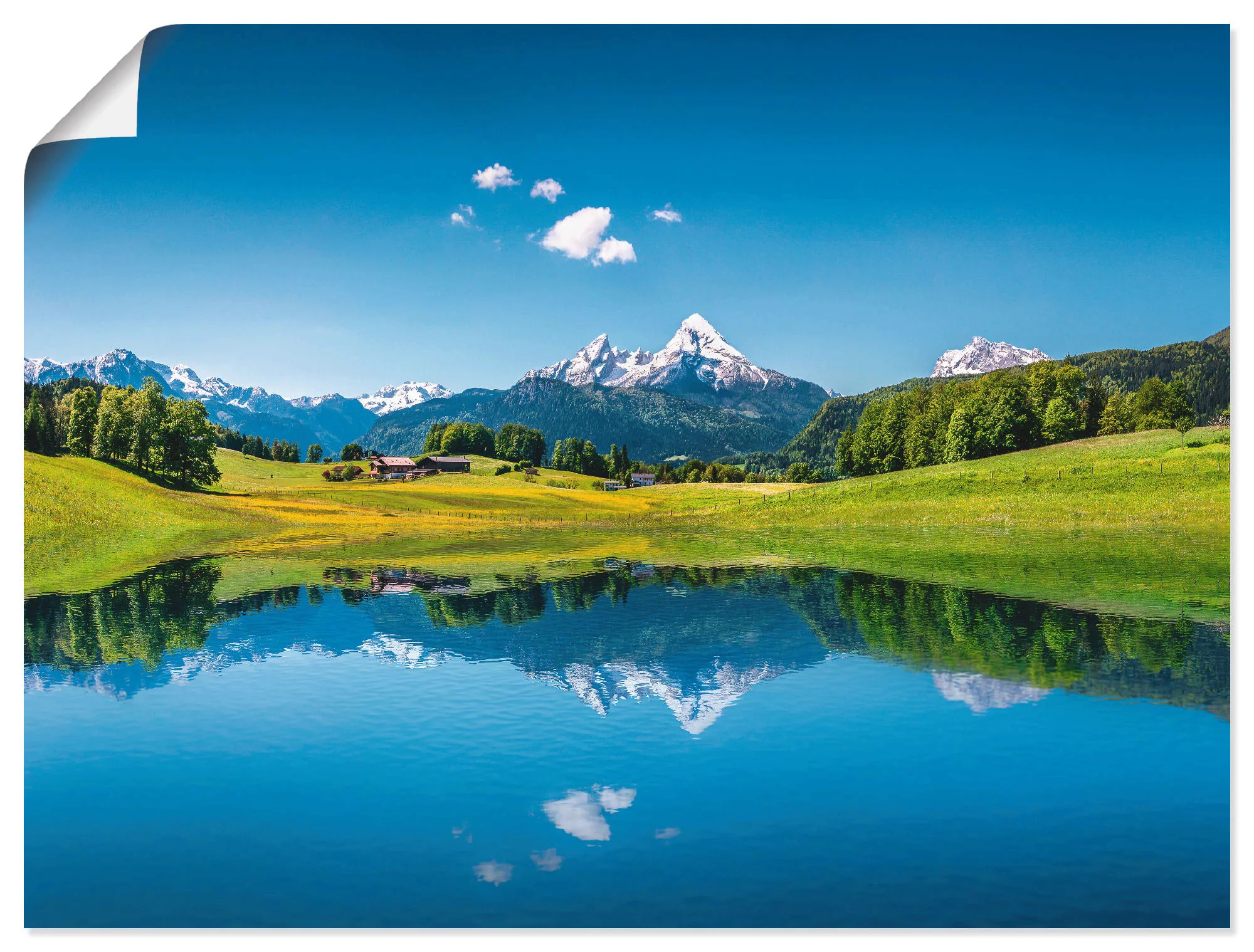 Artland Wandbild "Landschaft in den Alpen", Berge, (1 St.), als Alubild, Ou günstig online kaufen