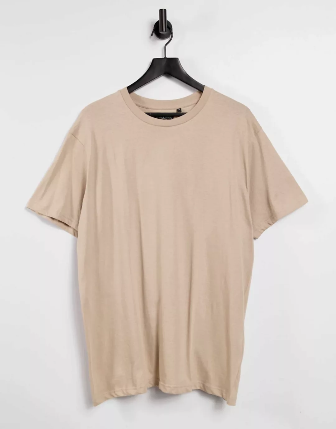Brave Soul – Oversized T-Shirt in Stein-Neutral günstig online kaufen