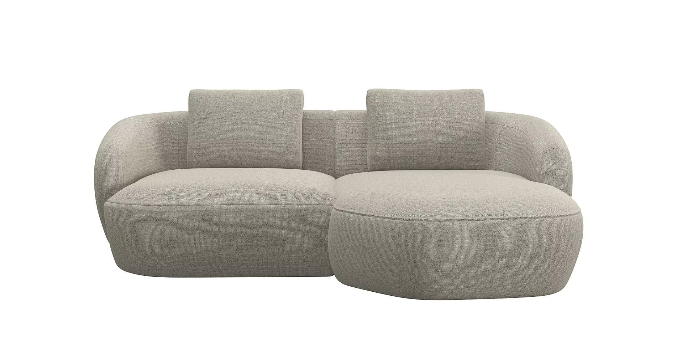 FLEXLUX Wohnlandschaft »Torino, rund, L-Form, Sofa-Ecke mit Recamiere, Long günstig online kaufen