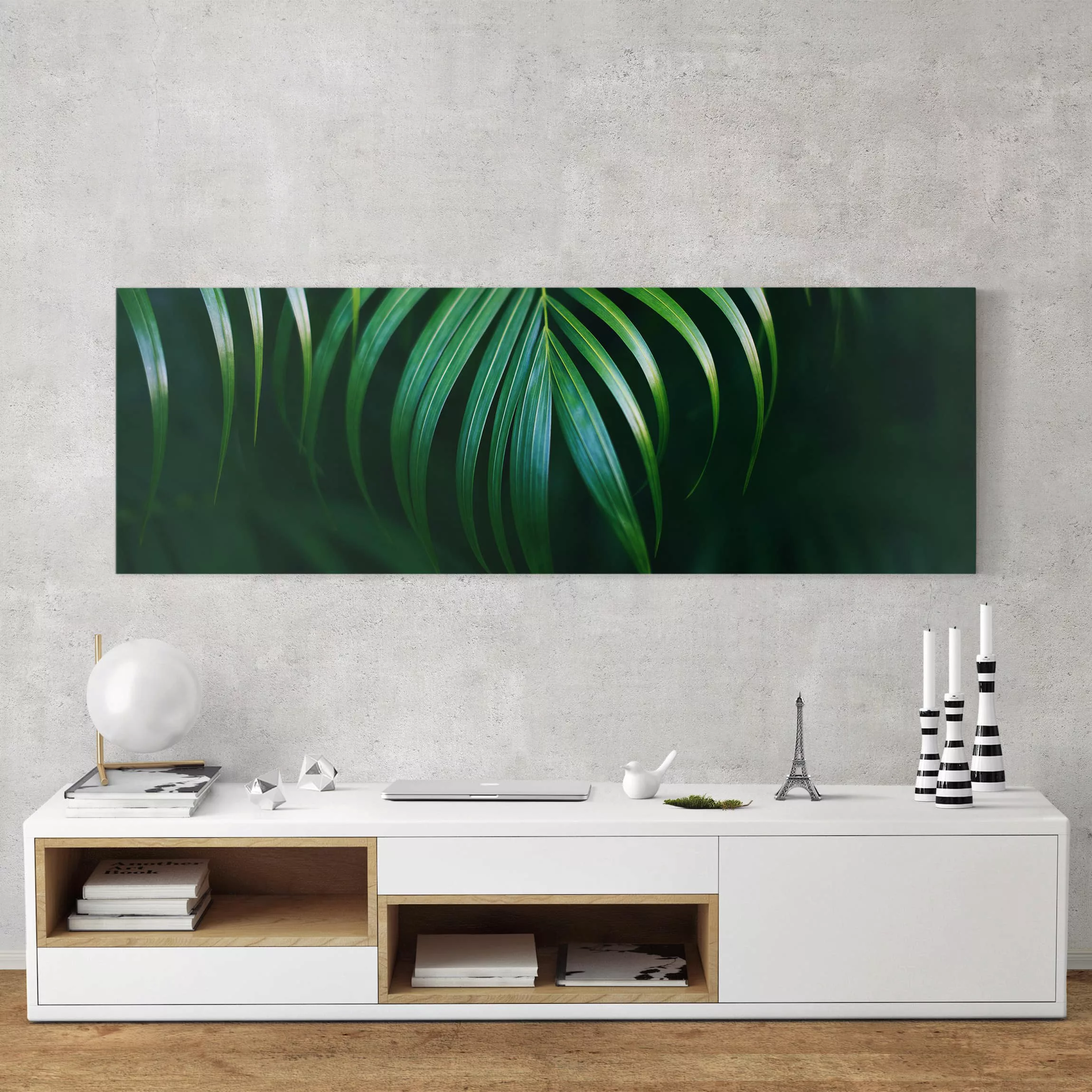 Leinwandbild Botanik - Panorama Palmenwedel günstig online kaufen