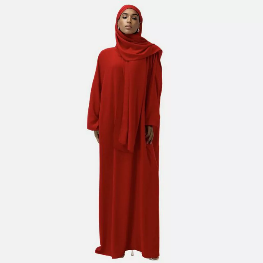 Elara Maxikleid Elara Damen Abaya mit Kopftuch (1-tlg) günstig online kaufen