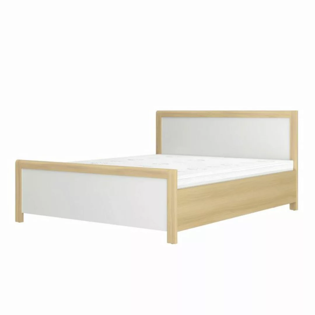 Xlmoebel Bett Neues Designer Doppelbett aus hellem Holz für das Schlafzimme günstig online kaufen