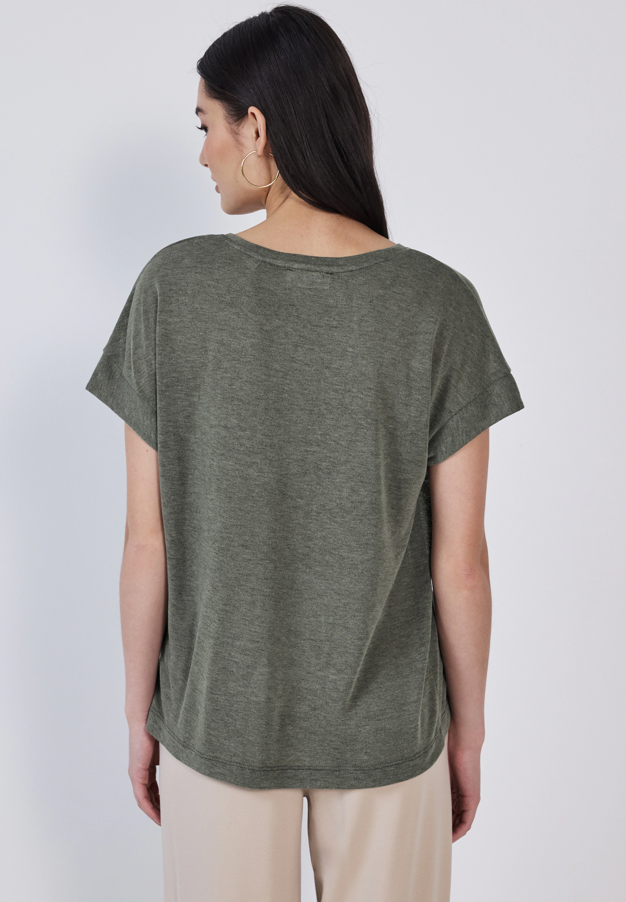 STREET ONE STUDIO T-Shirt, aus softem Materialmix günstig online kaufen