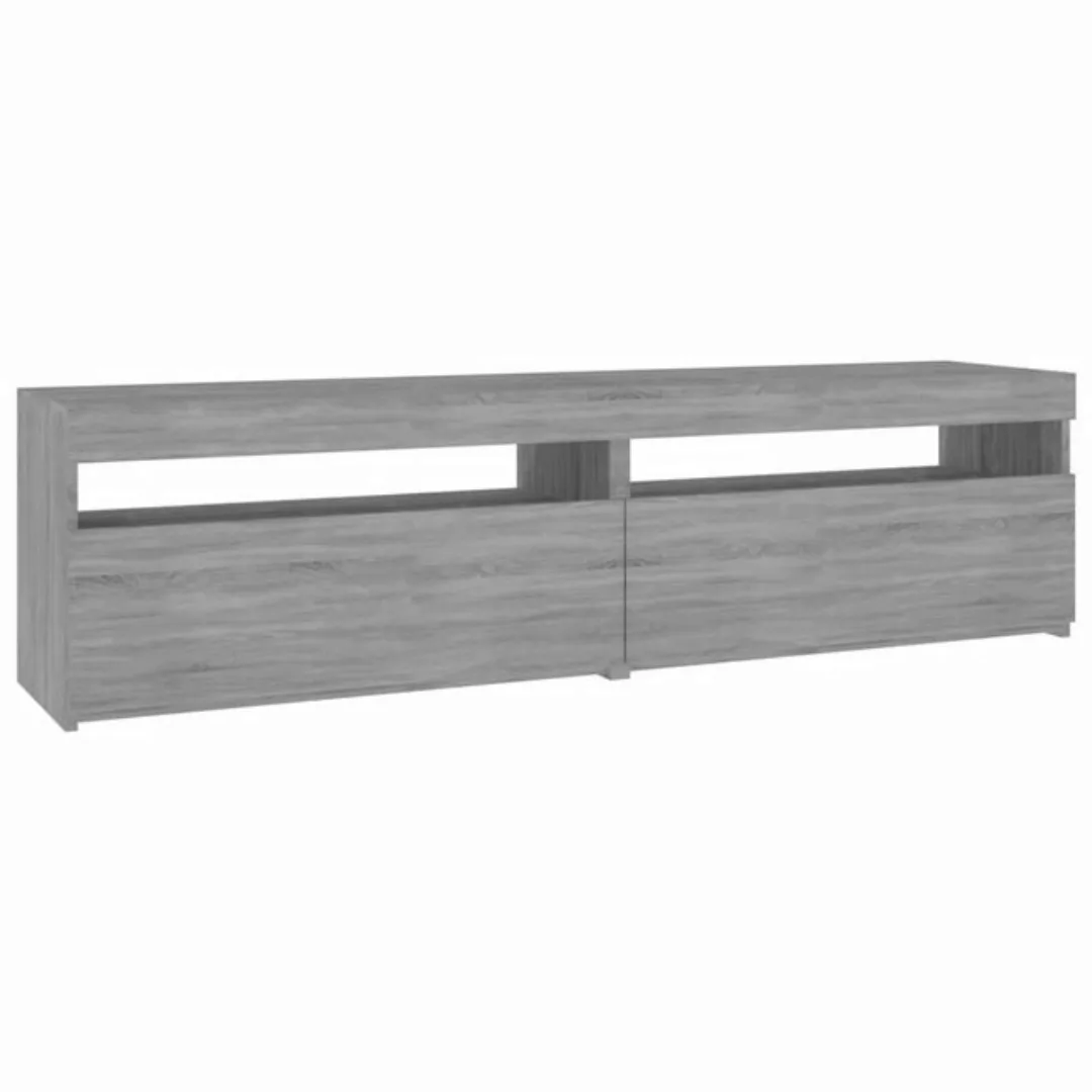 vidaXL TV-Schrank TV-Schrank mit LED Leuchten 2 Stück Grau Sonoma 75x35x40 günstig online kaufen