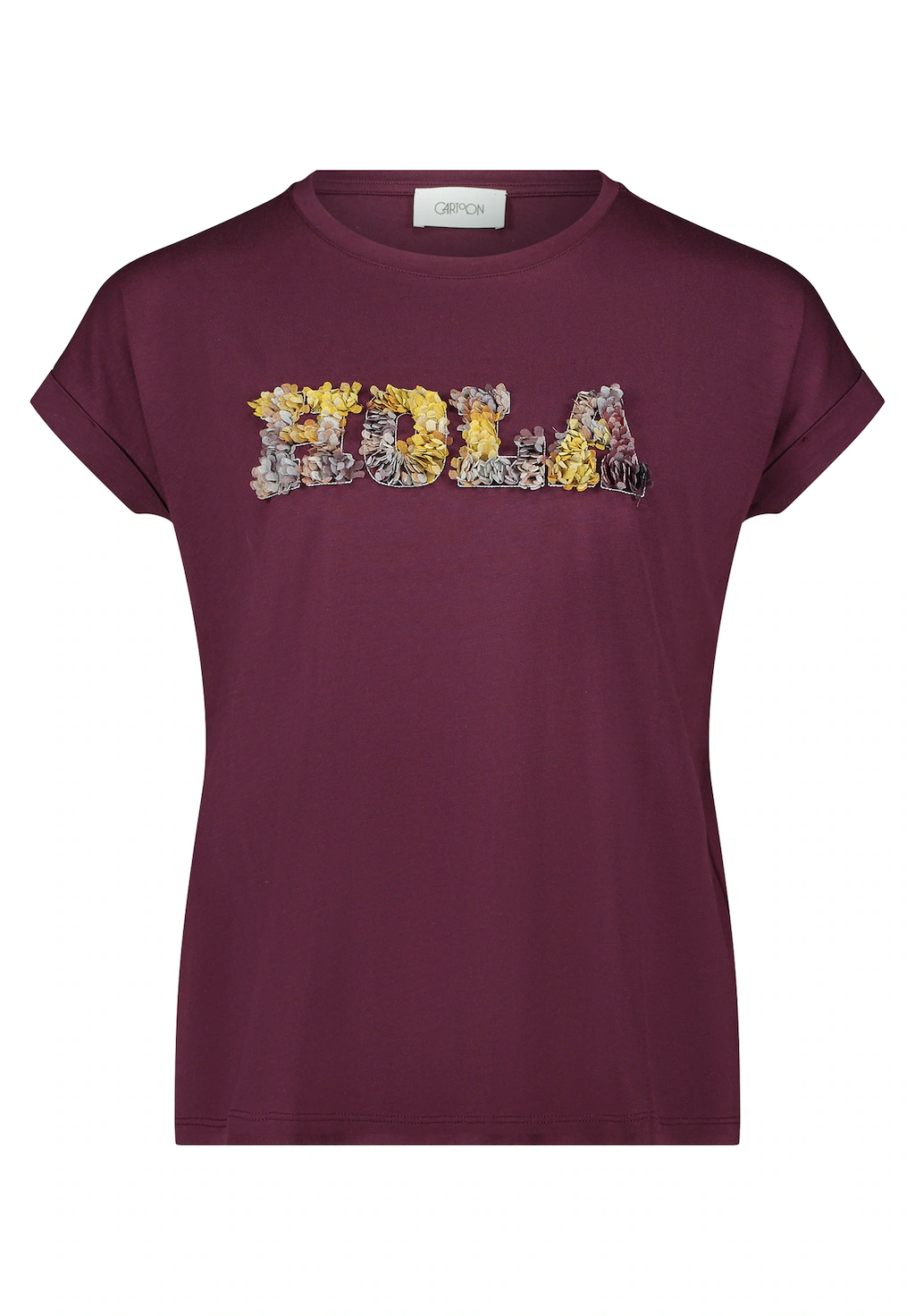 Cartoon Kurzarmshirt "Cartoon Damen Rundhals-Shirt mit Ärmelaufschlag", (1 günstig online kaufen
