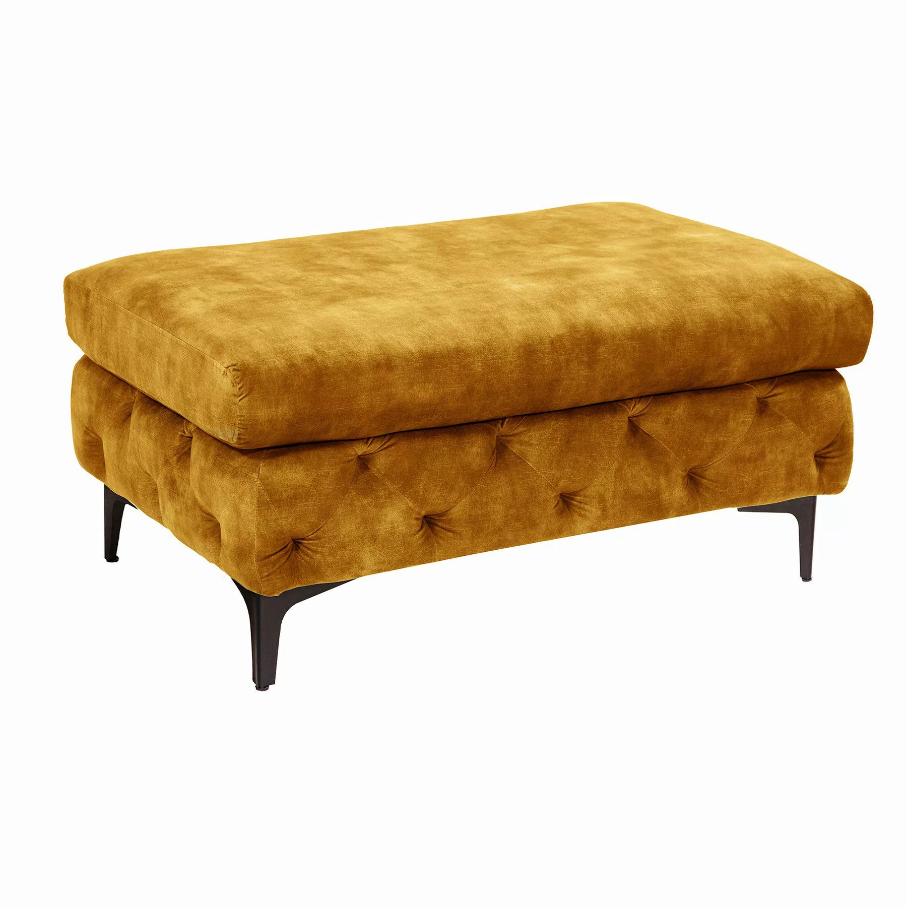 riess-ambiente Fußhocker MODERN BAROCK 90cm senfgelb günstig online kaufen