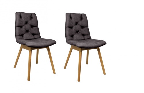 andas 4-Fußstuhl "Ramon", (Set), 2 St., Microfaser, mit Massivholzbeinen, v günstig online kaufen