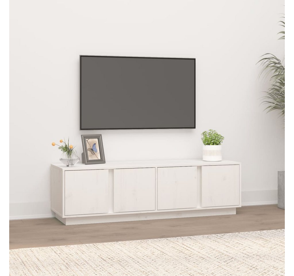 vidaXL TV-Schrank TV-Schrank Weiß 140x40x40 cm Massivholz Kiefer günstig online kaufen