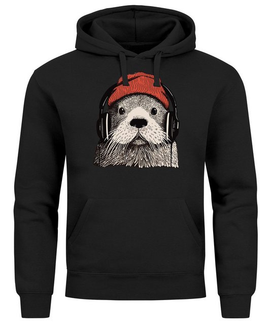 Neverless Hoodie Hoodie Herren Otter Print Comic Illustration Kunstdruck günstig online kaufen