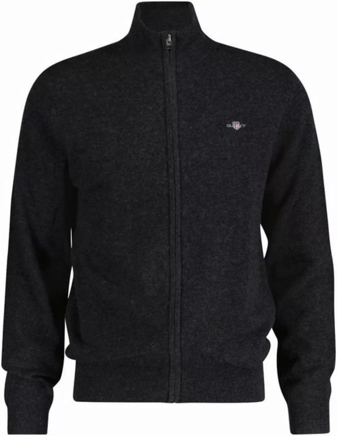 Gant Strickjacke EXTRAFINE LAMBSWOOL ZIP CARDIGAN mit Logostickerei günstig online kaufen