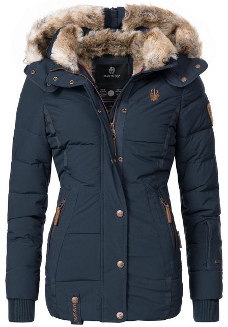 Marikoo Winterjacke Nekoo stylische Damen Steppjacke mit großer Kapuze günstig online kaufen