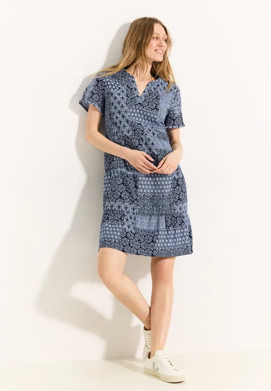 Patchwork Print Kleid günstig online kaufen