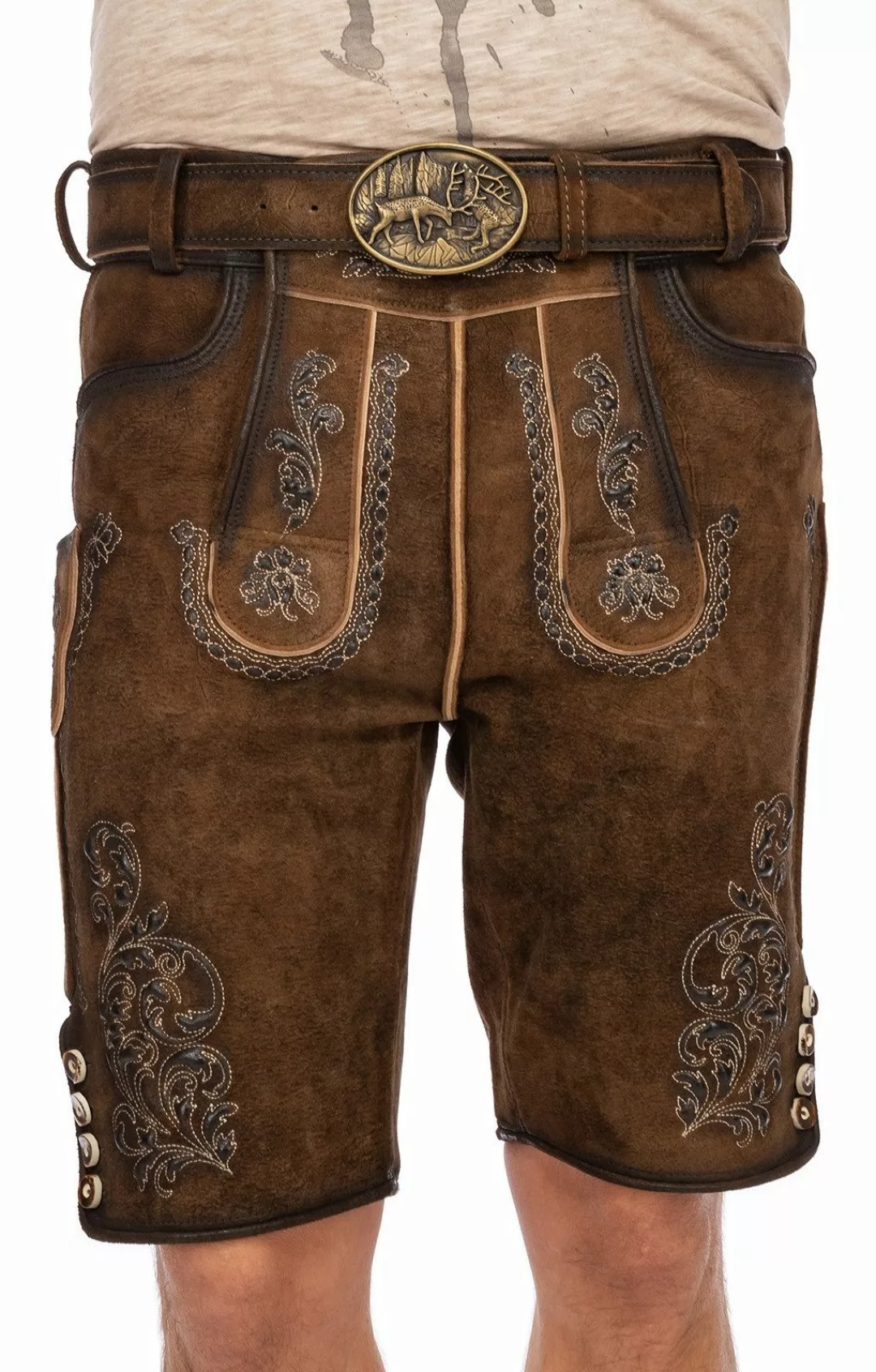 Gwandler Trachtenlederhose FERDI havanna günstig online kaufen