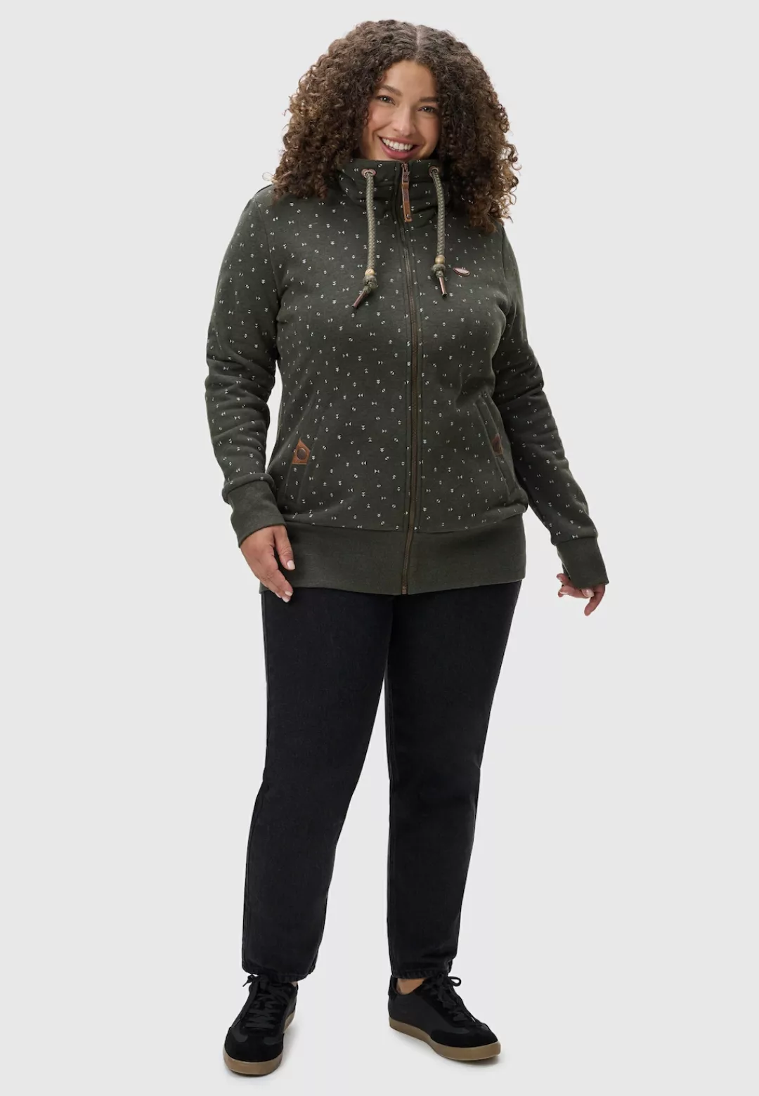 Ragwear Kapuzensweatjacke "Rylie Print Zip Plus", modischer Damen Kapuzensw günstig online kaufen