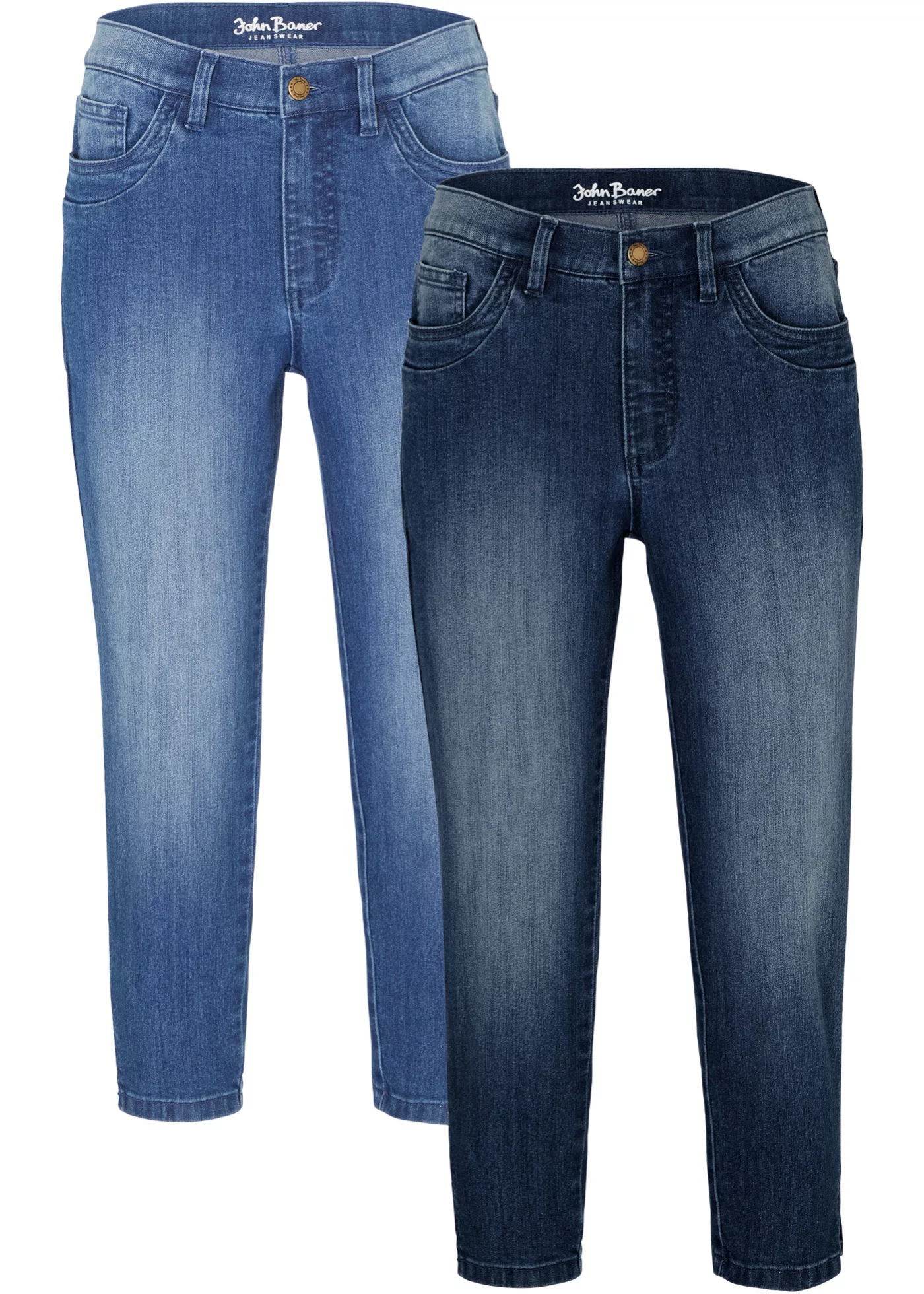 Capri-Jeans Slim, Mid Waist (2er Pack) günstig online kaufen