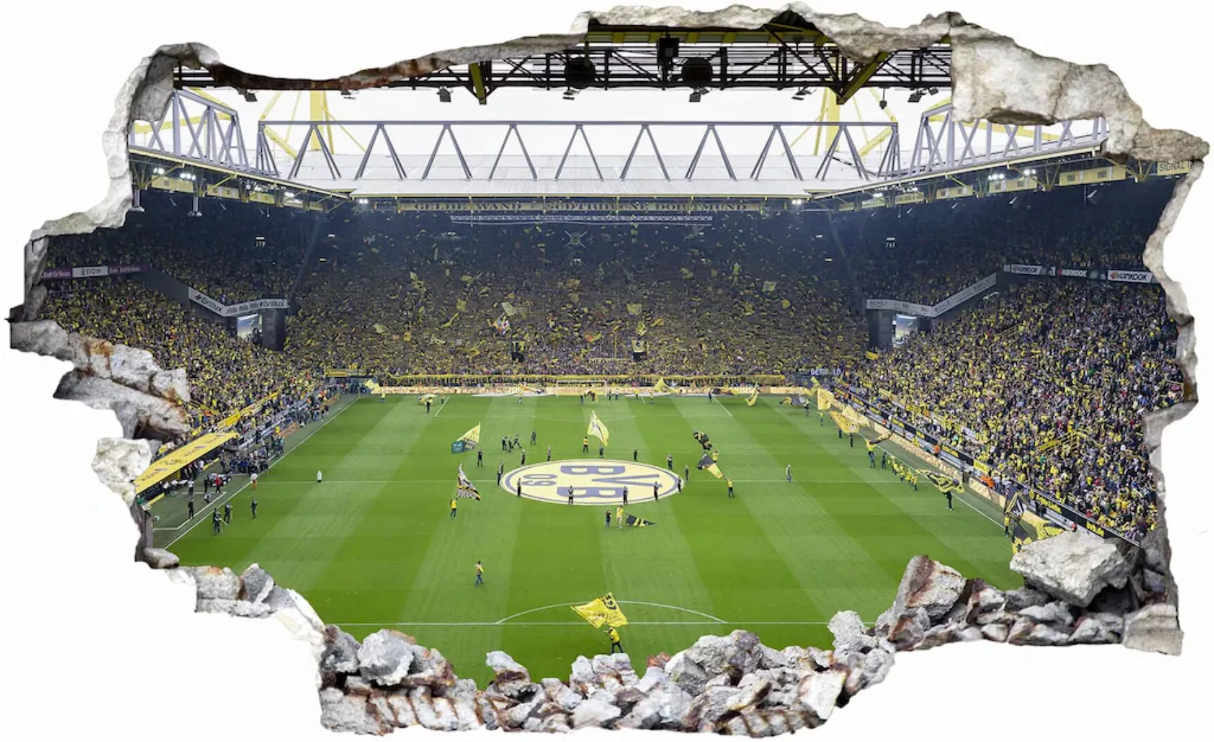 Wall-Art Wandtattoo »BVB Fan Choreo Borussia Dortmund« günstig online kaufen