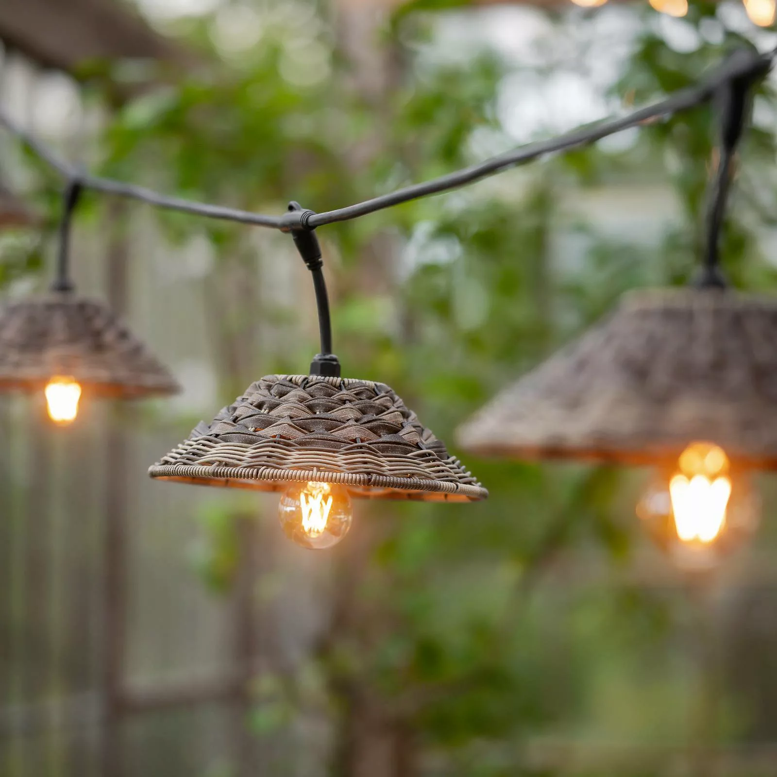 PR Home Außenlichterkette Lisen, Rattanoptik, 5-flammig günstig online kaufen