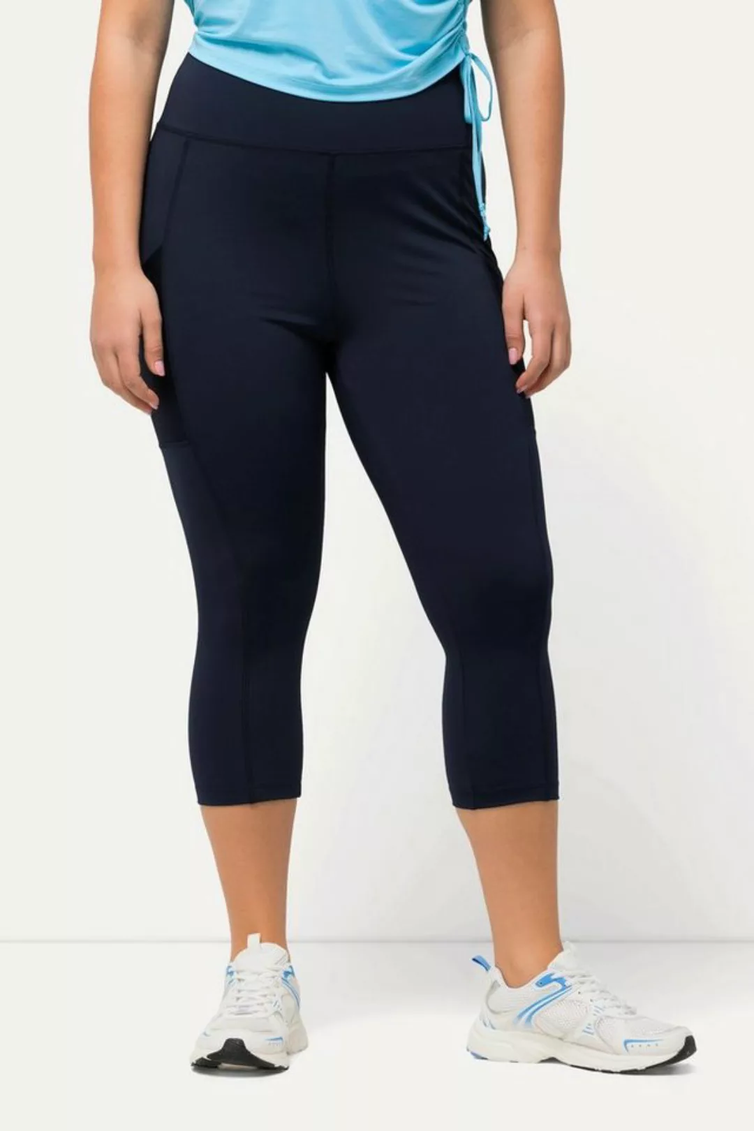 Ulla Popken Lederimitathose 3/4-Leggings wadenlang High Waist schnelltrockn günstig online kaufen