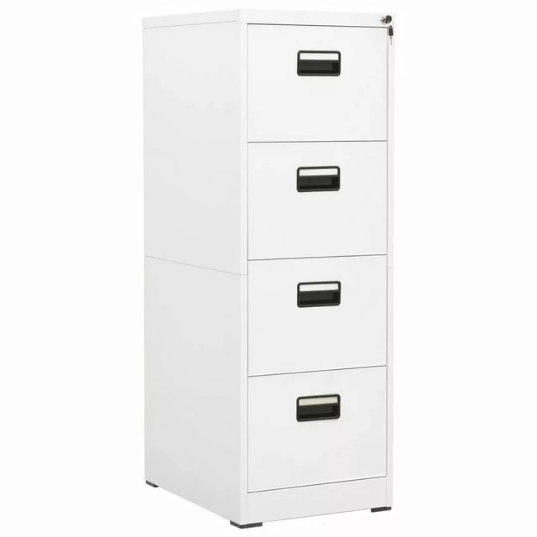 furnicato Aktenschrank Weiß 46x62x133 cm Stahl (1-St) günstig online kaufen