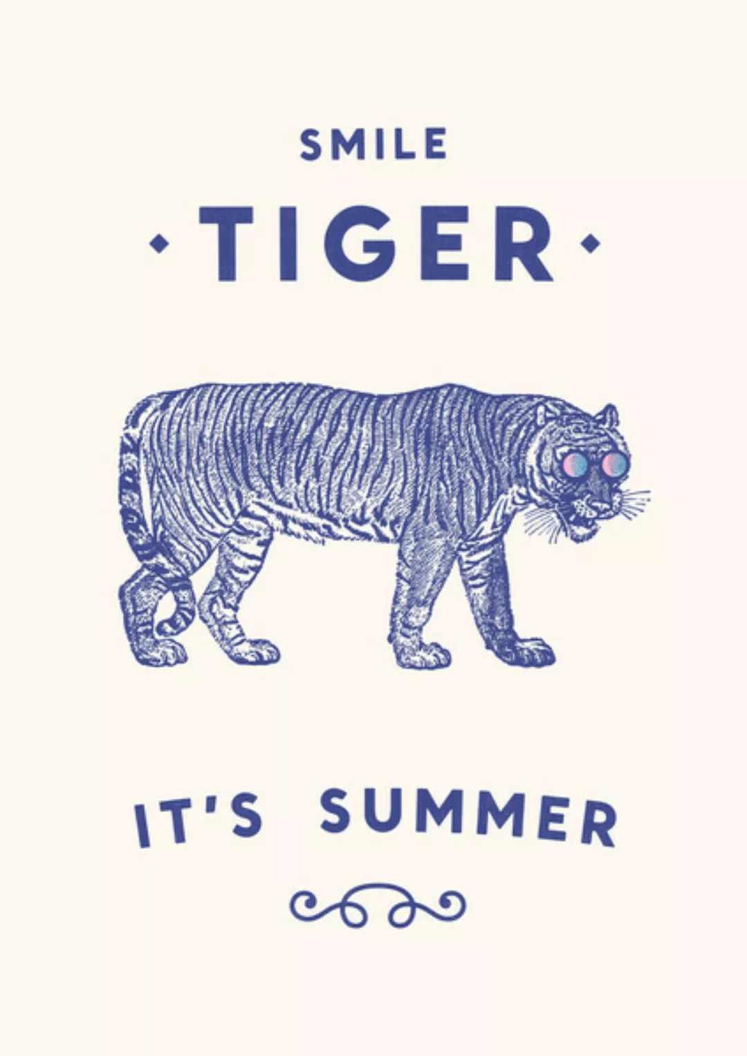 Poster / Leinwandbild - Smile Tiger günstig online kaufen