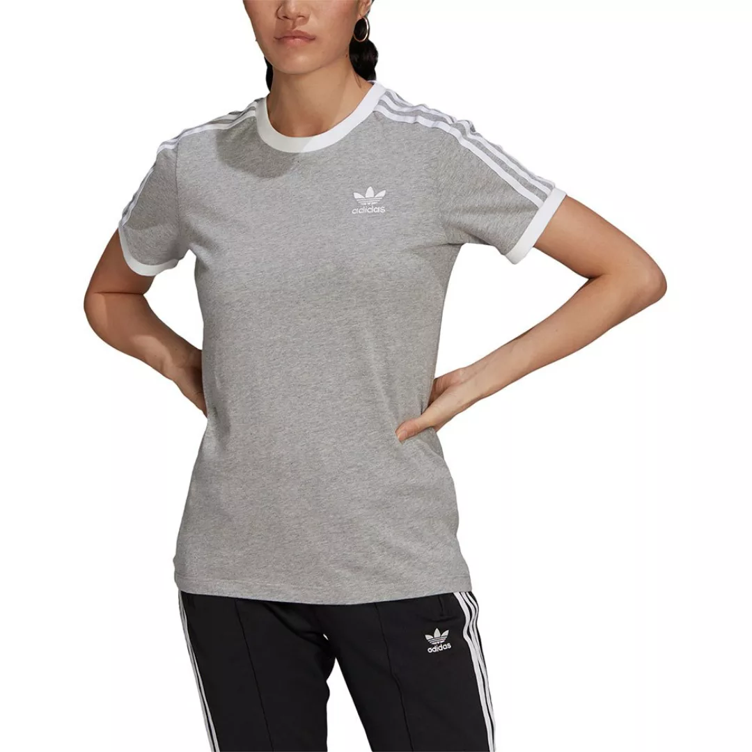 Adidas Originals 3 Stripes Kurzarm T-shirt 48 Medium Grey Heather günstig online kaufen