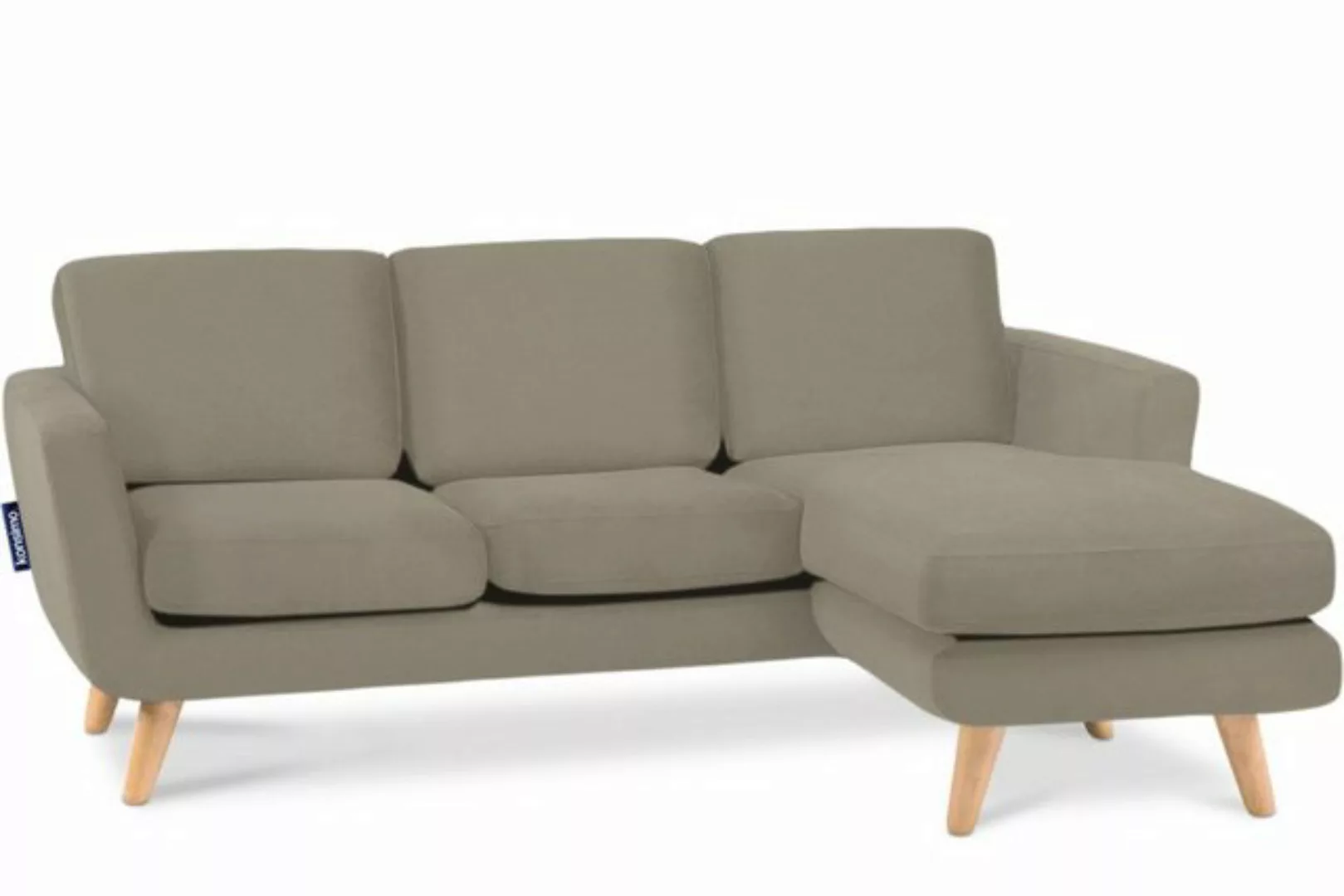 Konsimo Ecksofa TAGIO rechts, Scandi-Stil, mit Armlehnen, Made in Europa, G günstig online kaufen