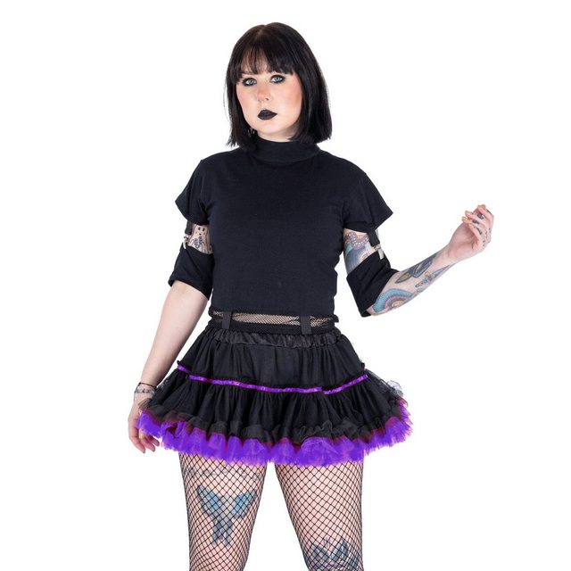 Poizen Industries Unterrock Sofra Schwarz Lila Mini Tutu günstig online kaufen