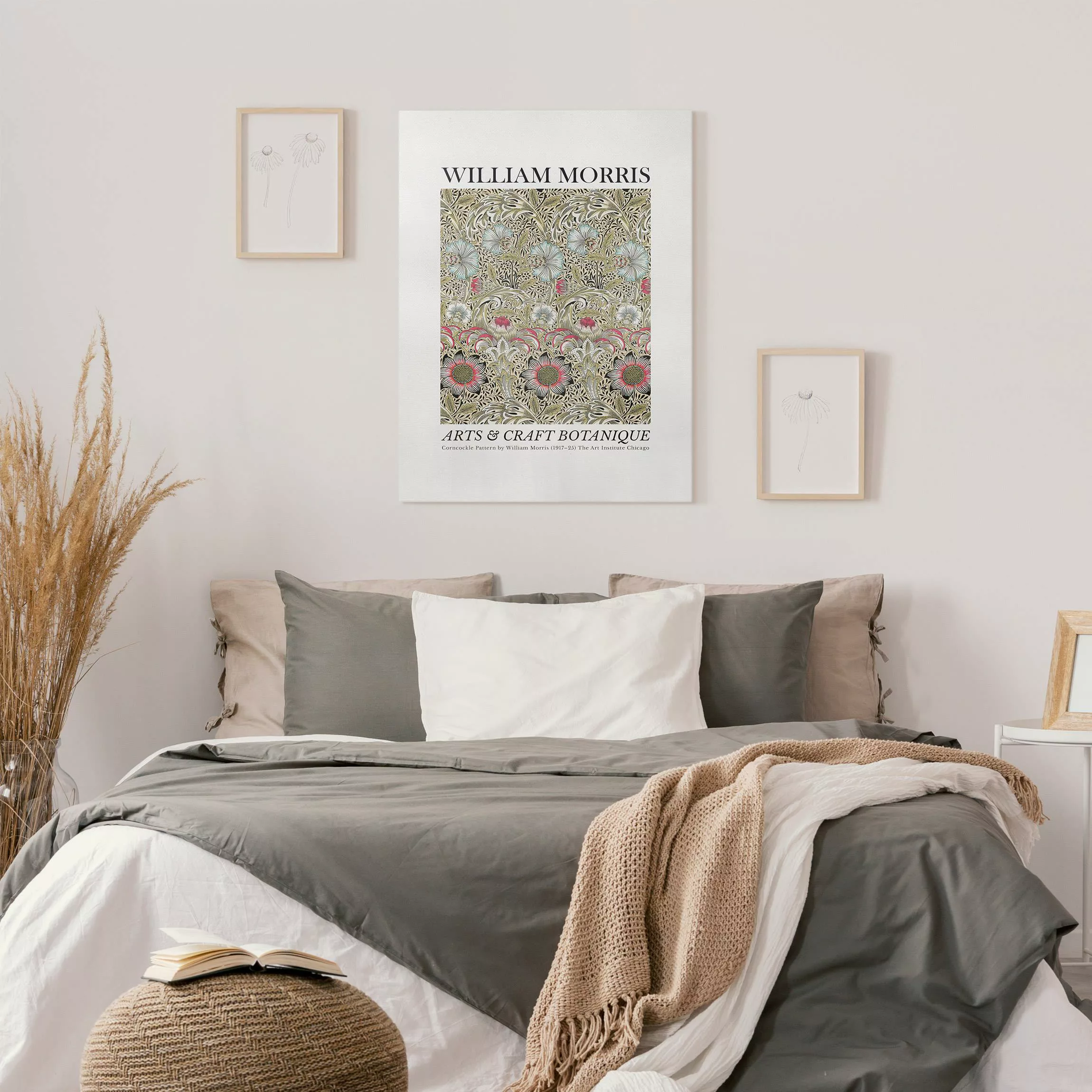 Leinwandbild William Morris - Corncockle Pattern günstig online kaufen