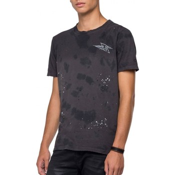 Replay  T-Shirts & Poloshirts Degrade T-Shirt mit Rundhalsausschnitt Schwar günstig online kaufen