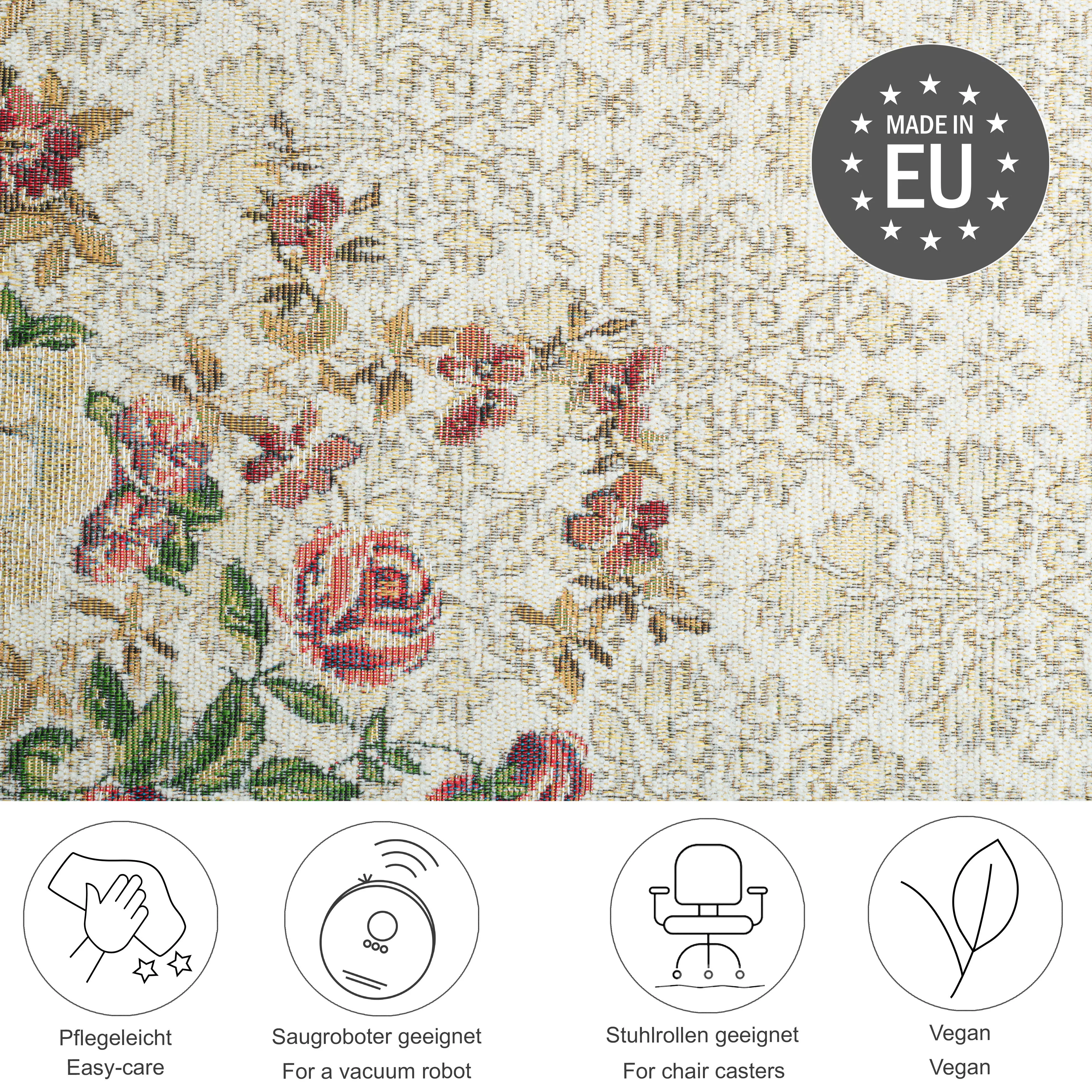 THEKO Webteppich  Flomi Florence ¦ beige ¦ Synthetische Fasern ¦ Maße (cm): günstig online kaufen