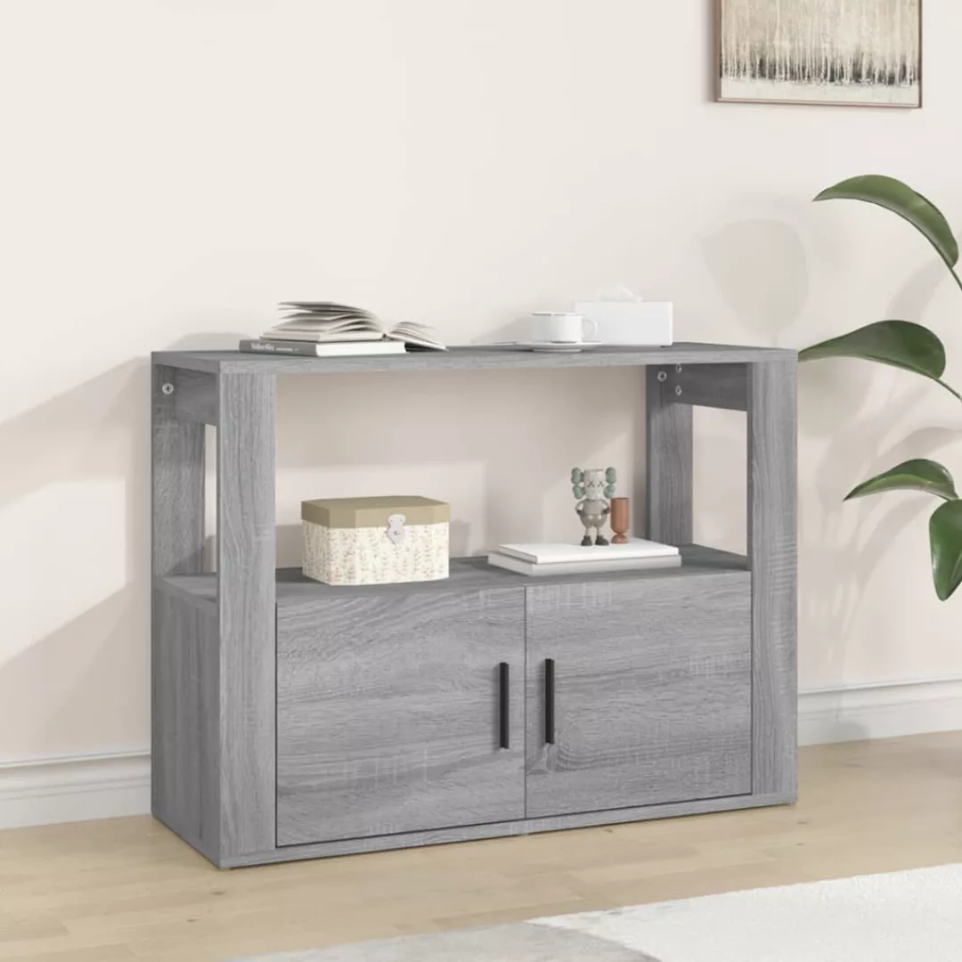 Vidaxl Sideboard Grau Sonoma 80x30x60 Cm Holzwerkstoff günstig online kaufen