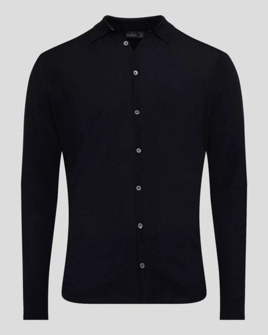 Hochwertiges Strick Shirt aus ultrafeinem Merinogarn Dunkelblau günstig online kaufen