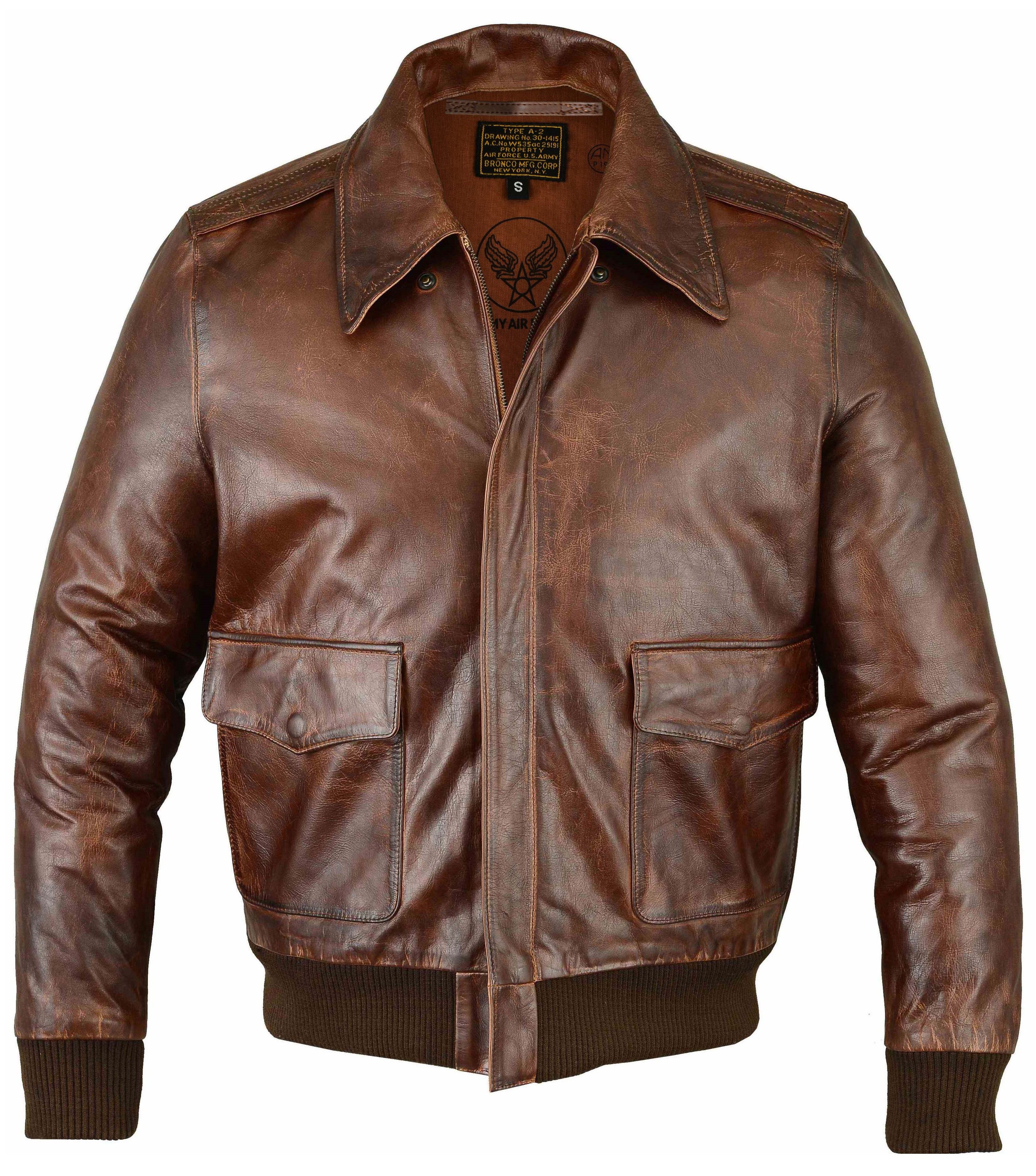 Baallo Lederjacke Herren A-2 Echtleder Fliegerjacke günstig online kaufen