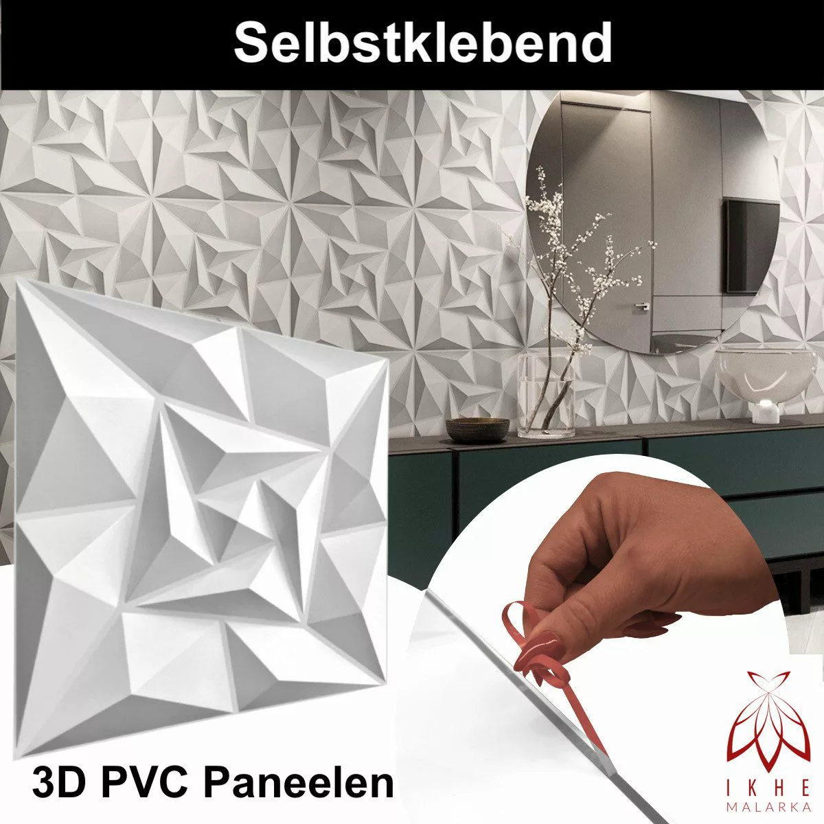 IKHEMalarka 3D Wandpaneel Selbstklebend 3D Paneele, günstig online kaufen