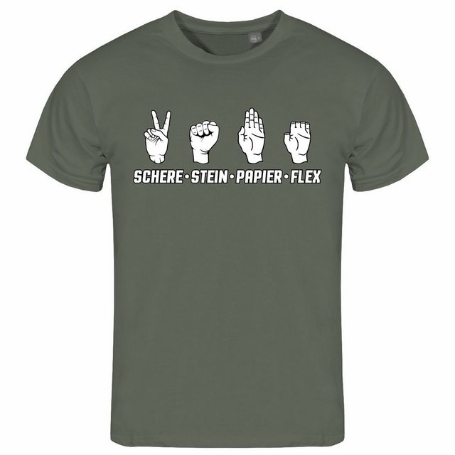 deinshirt Print-Shirt Herren T-Shirt Schere Stein Papier FLEX Funshirt mit günstig online kaufen