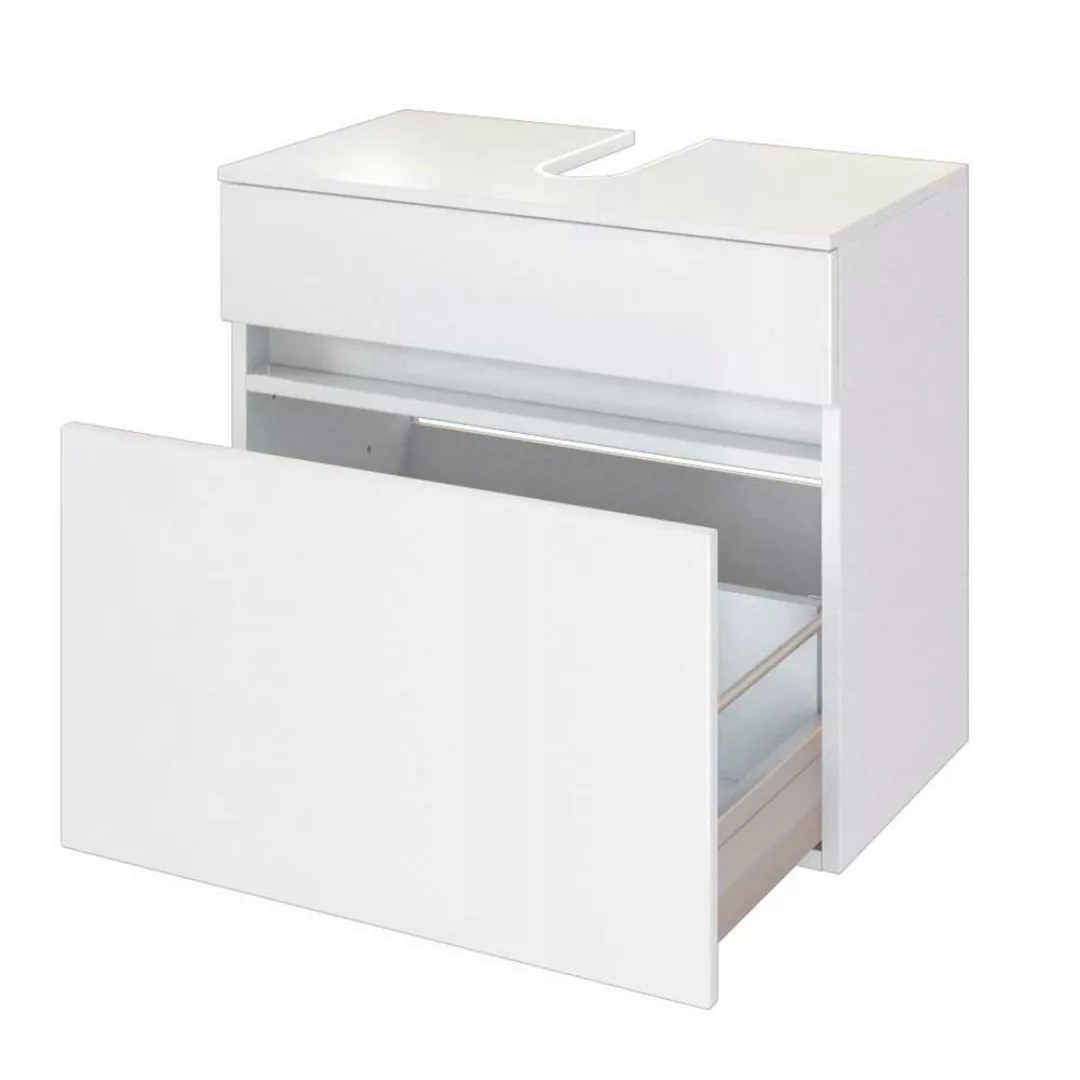 Waschtischunterschrank in Weiß 60 cm hoch günstig online kaufen