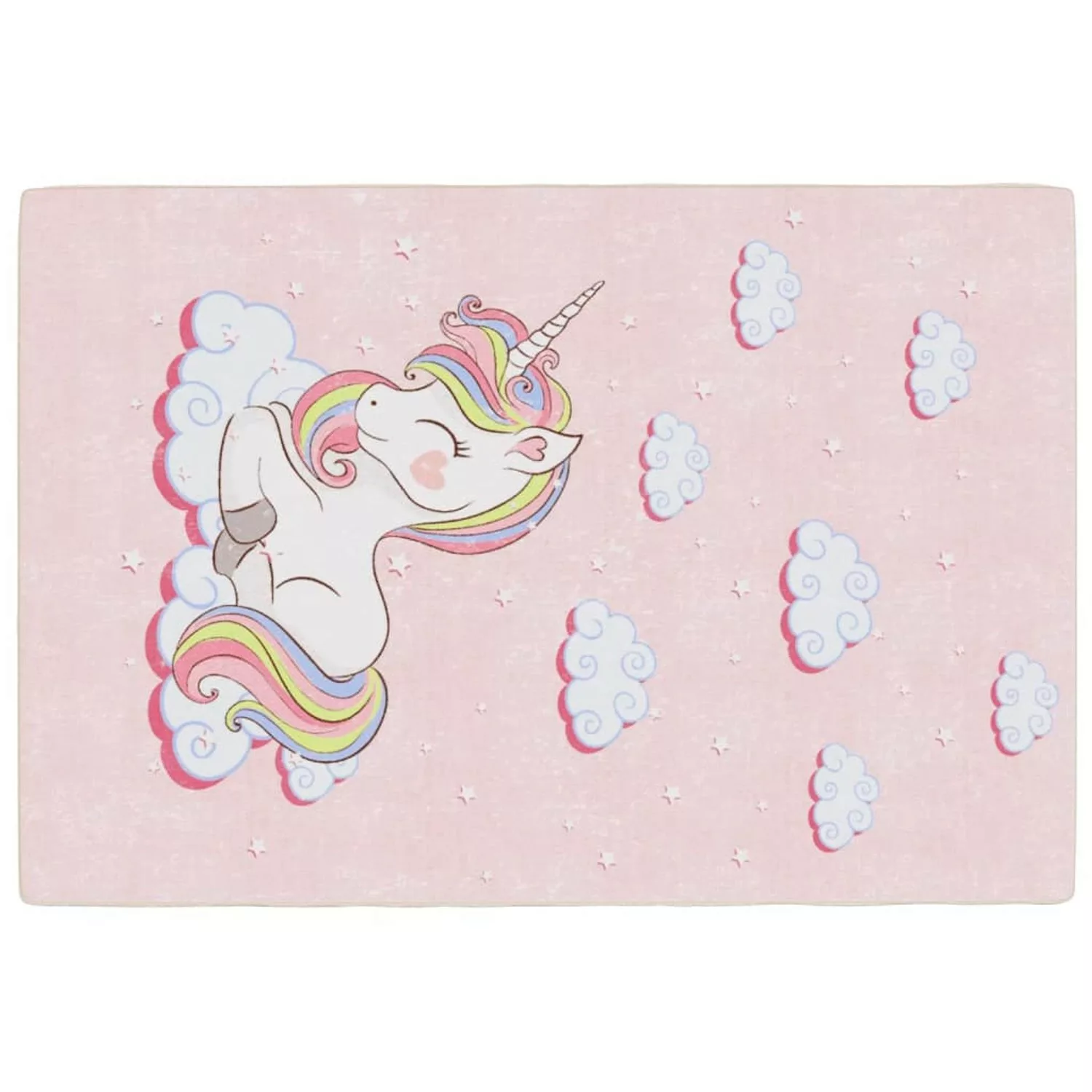 vidaXL Kinderteppich Rosa 160x230 Cm Einhorn Waschbar Rutschfest 1927562 günstig online kaufen
