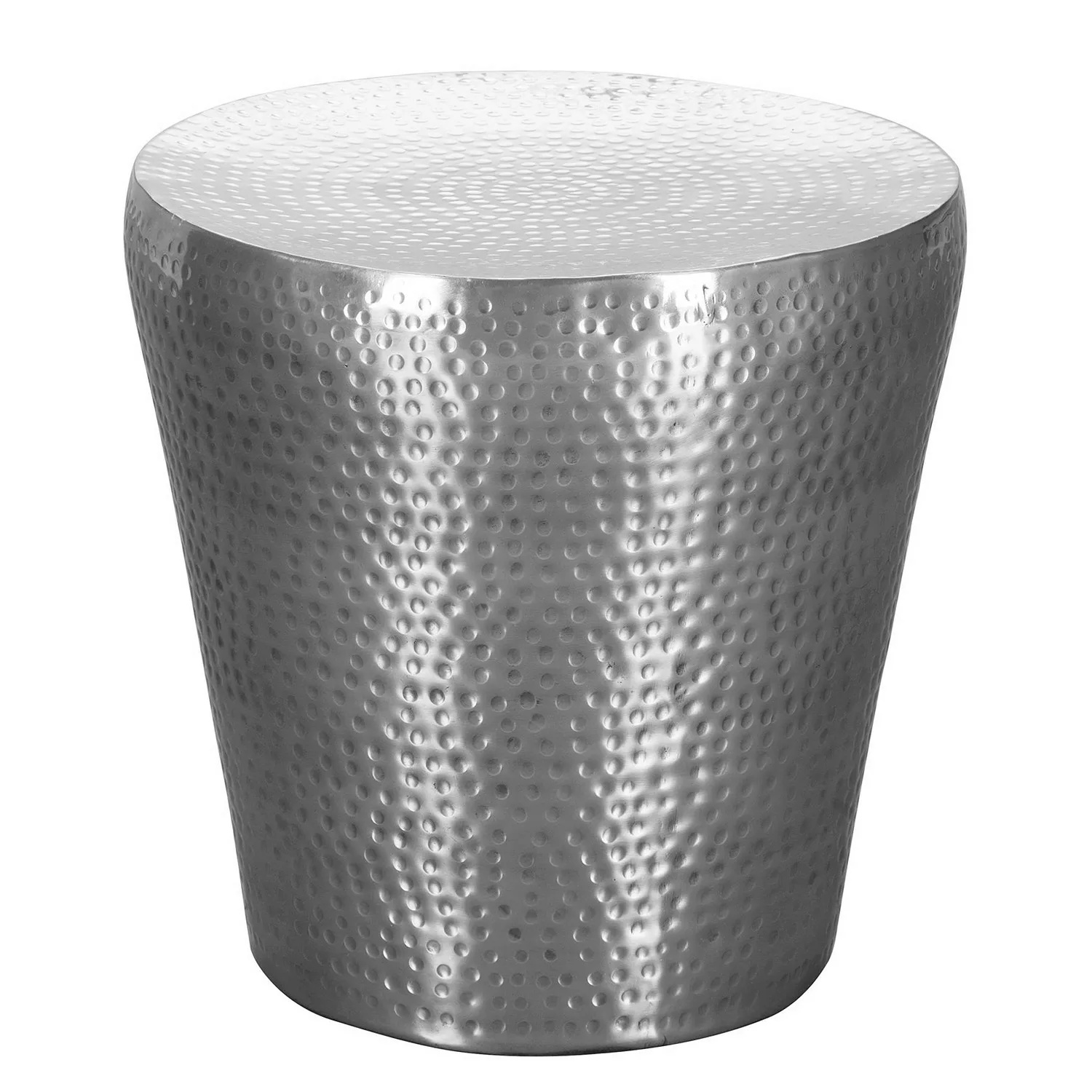 Beistelltisch 41x41x41cm Aluminium Silber Dekotisch orientalisch rund | Kle günstig online kaufen