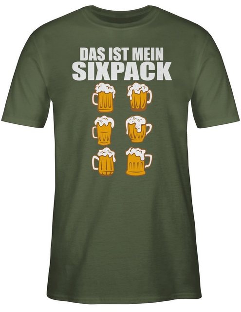 T-Shirt Das ist mein Sixpack - Bier - weiß - Mode für Oktoberfest Herren - günstig online kaufen