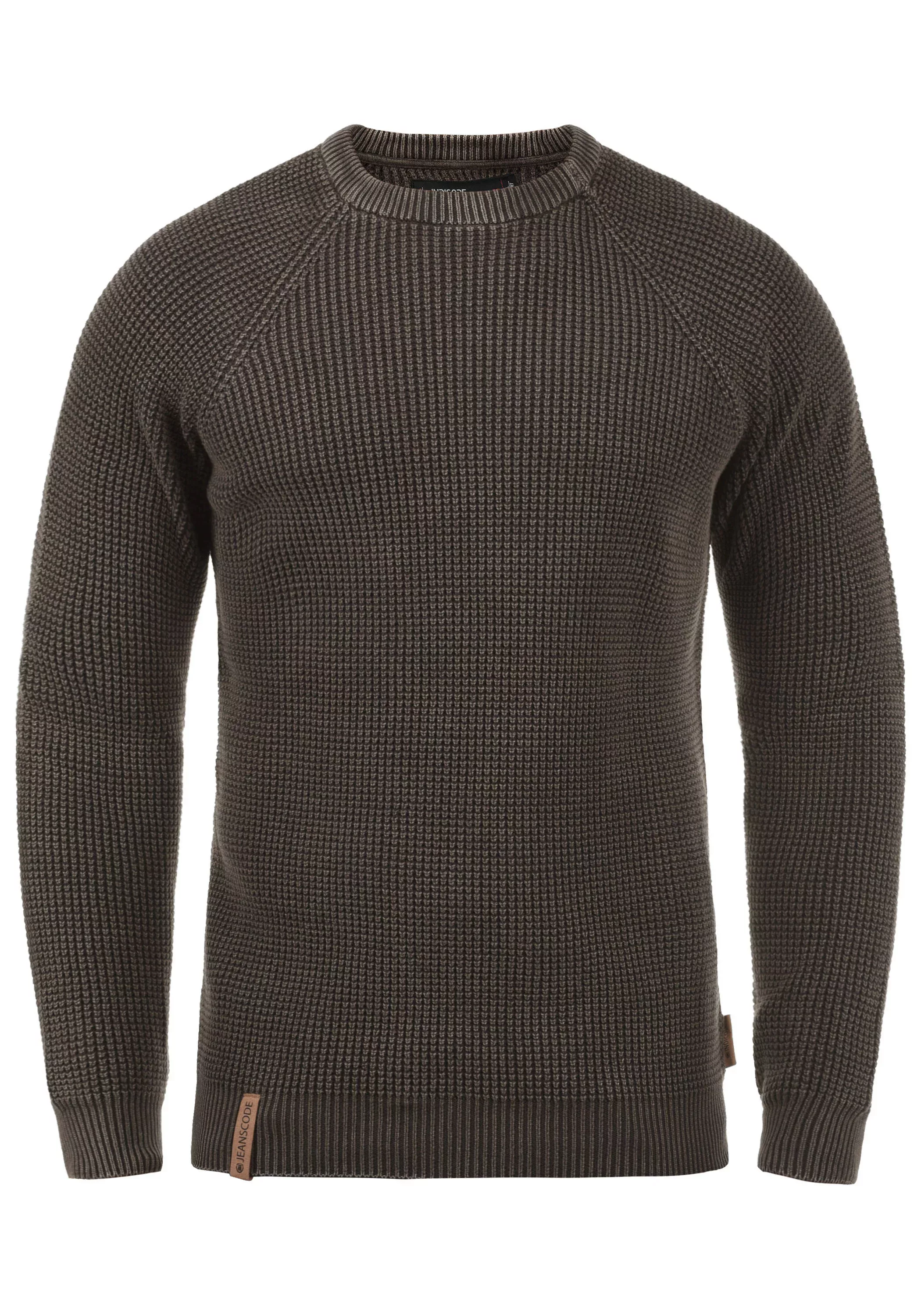 Indicode Strickpullover IDRockford Strickpulli in Waffelstrick-Optik günstig online kaufen