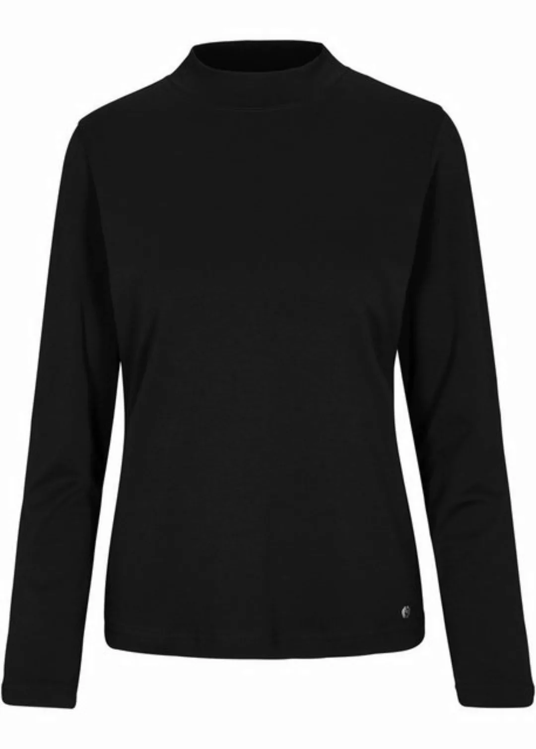 Clarina Langarmshirt Stehkragenshirt günstig online kaufen