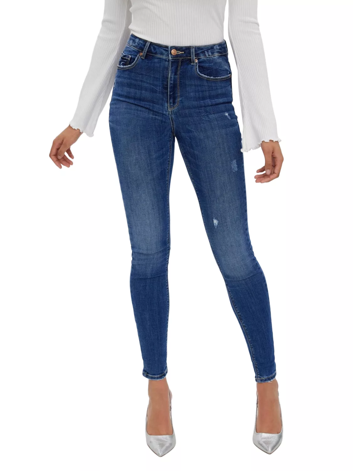 Vero Moda Damen Jeans VMSOPHIA LI388 - Skinny Fit - Blau - Medium Blue Deni günstig online kaufen
