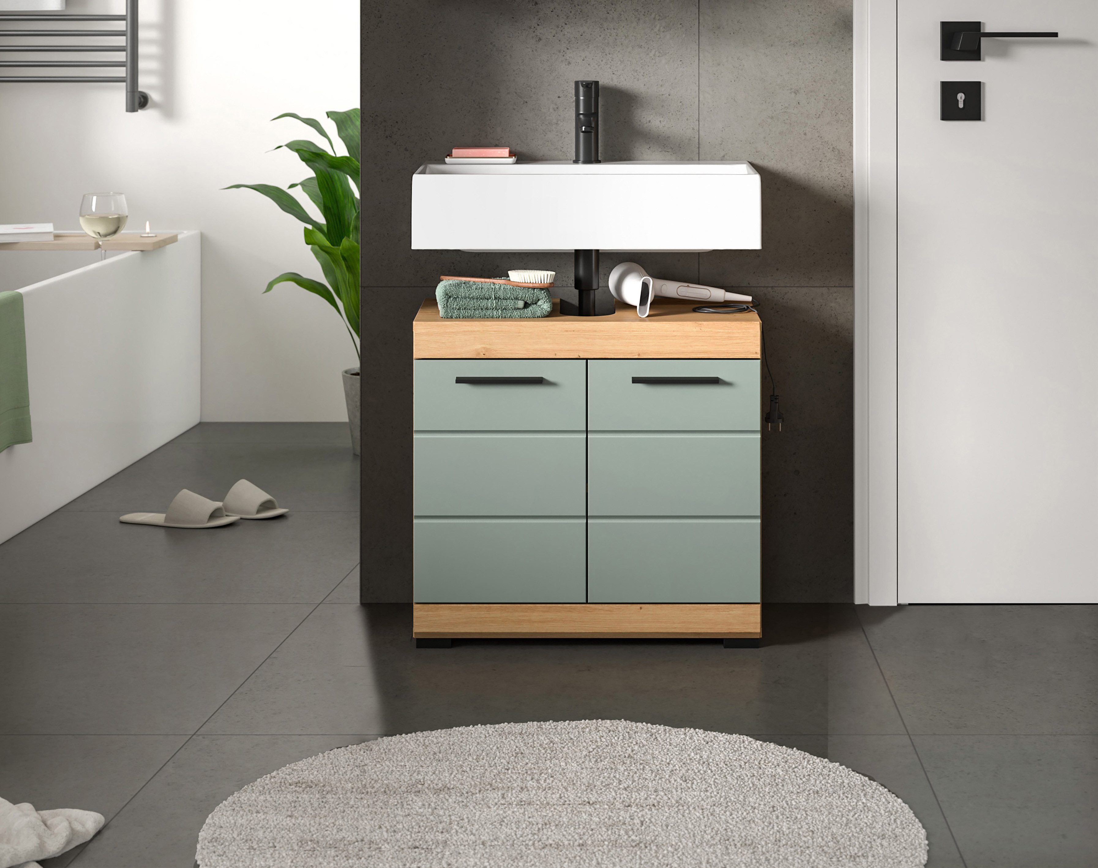 INOSIGN Waschbeckenunterschrank Siena, Breite 60cm, 2 günstig online kaufen