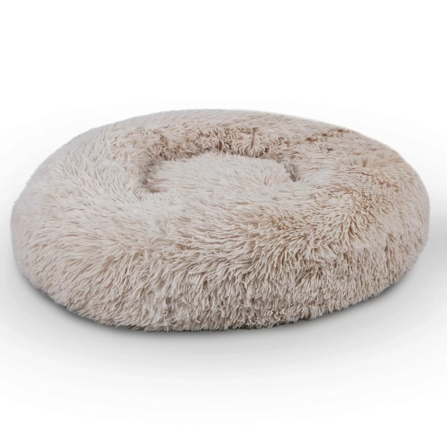 Bestlivings Haustierbett Fluffy Ø100cm Beige Hundekissen Öko-Tex Hundebett günstig online kaufen