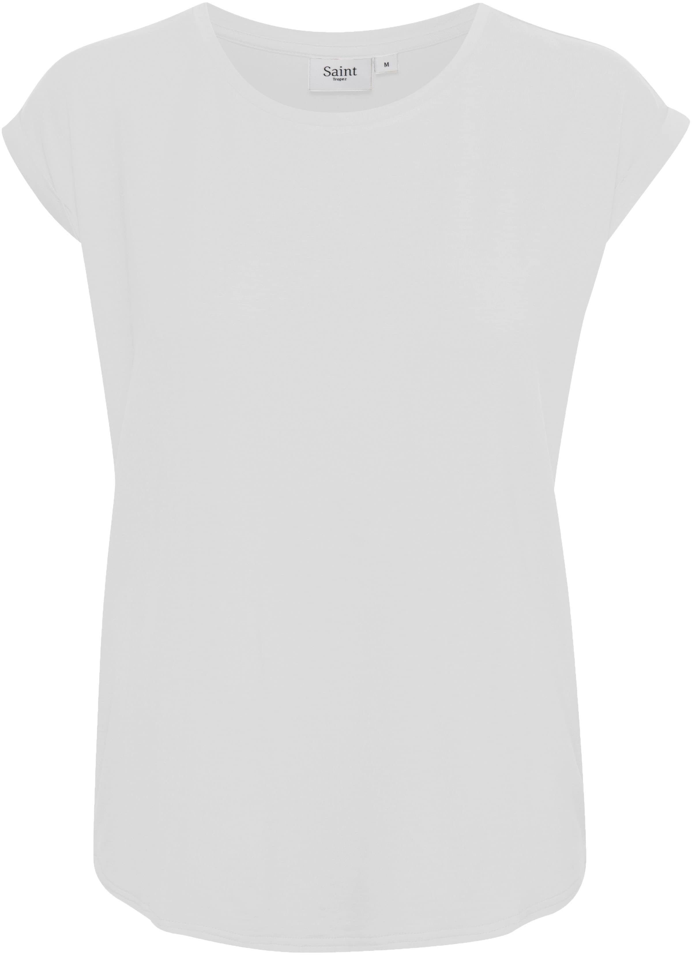 Saint Tropez Rundhalsshirt, Basic in edler LYOCELL Qualität günstig online kaufen