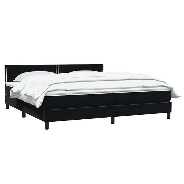 vidaXL Bett Boxspringbett mit Matratze Schwarz 200x220 cm Samt günstig online kaufen