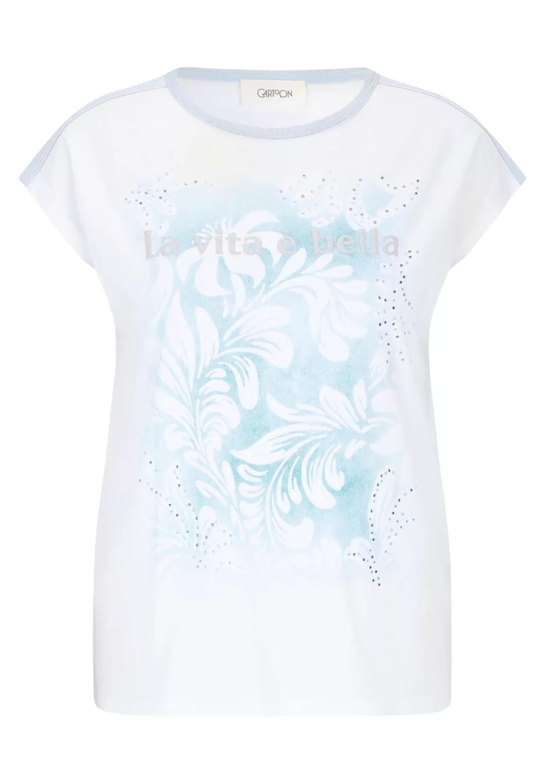 Cartoon Kurzarmshirt "Cartoon Damen Rundhals-Shirt mit Placement", (1 tlg.) günstig online kaufen