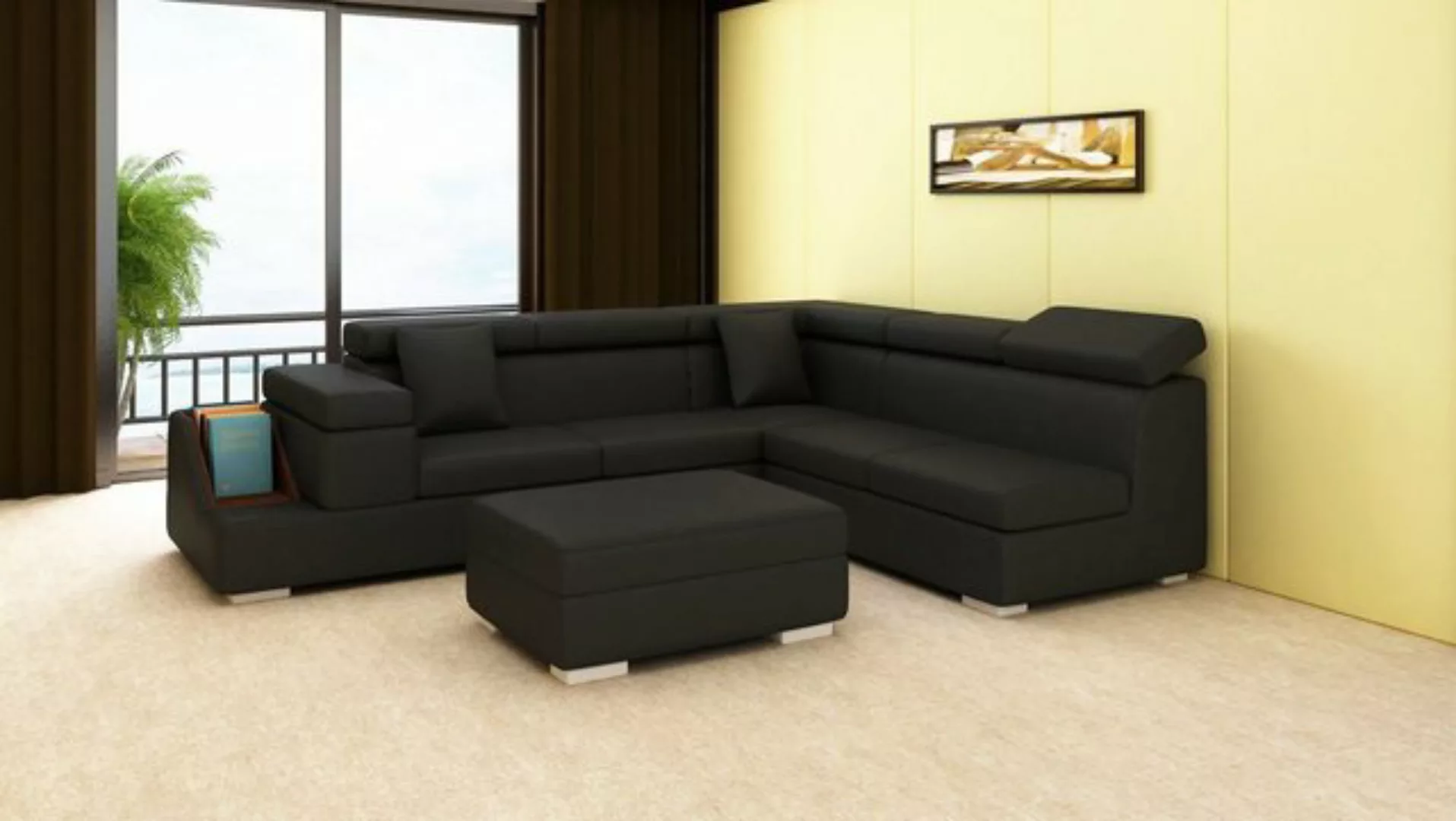 JVmoebel Ecksofa Ecksofa L Form Sofa Couch Polster Sofas Wohnlandschaft Led günstig online kaufen