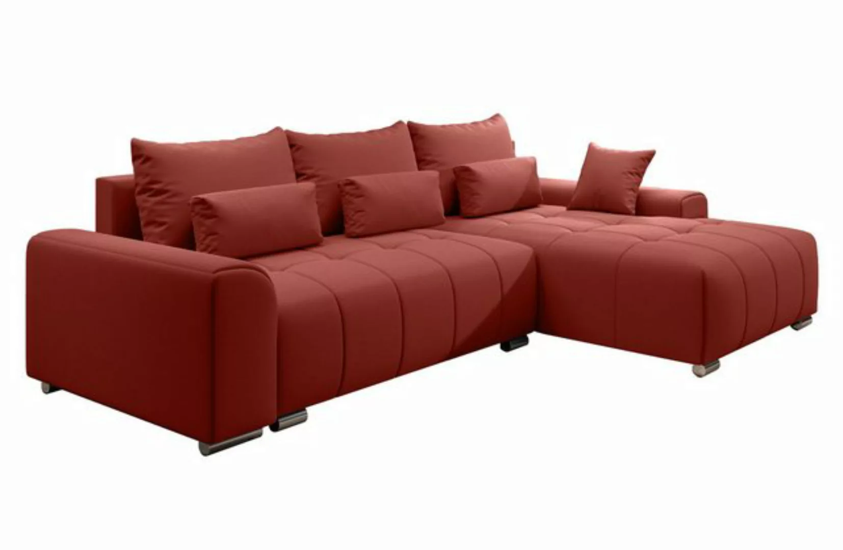 Furnix Ecksofa LORETA Sofa Schlafsofa Eck-Couch mit Schlaffunktion, Bettkas günstig online kaufen